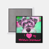 J'Aime Mon Magnet Schnauzer Miniature (Recto/Verso)
