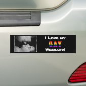 J'Aime Mon Mari Gay Version 2 Bumper Sticker (En voiture)