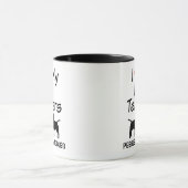 J'Aime Mon Mug De Chiens Tirer Deux Bull Terrier (Centre)