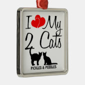 J'Aime Mon Ornement De Deux Chats (Droite)