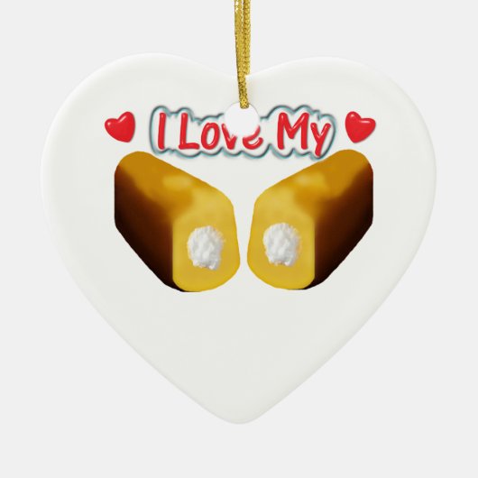 J'aime mon ornement de Noël de Twinkies (Devant)