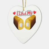 J'aime mon ornement de Noël de Twinkies (Gauche)