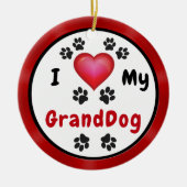 J'aime mon ornement GrandDog, en vrac ou en achete (Devant)