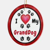 J'aime mon ornement GrandDog, en vrac ou en achete (Gauche)