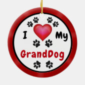 J'aime mon ornement GrandDog, en vrac ou en achete (Dos)