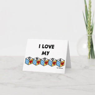 J'aime mon papa - carte Fête des pères