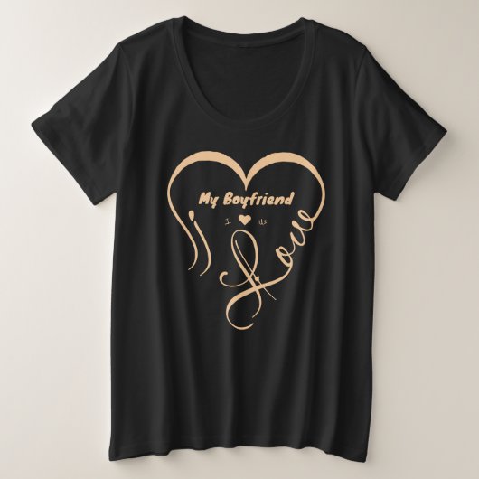 J'aime mon petit ami, j'♥ nous (Design devant)