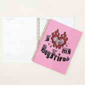 J'aime mon petit ami - Rouge - DingusDesign  (Devant avec enveloppe)