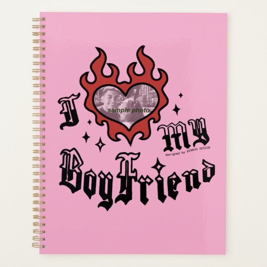 J'aime mon petit ami - Rouge - DingusDesign  (Devant)