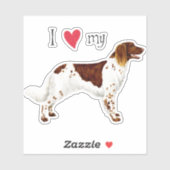 J'aime mon petit autocollant en vinyle Munsterland (Feuille)