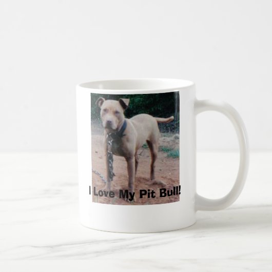 J'aime mon pitbull ! Tasse (Droite)