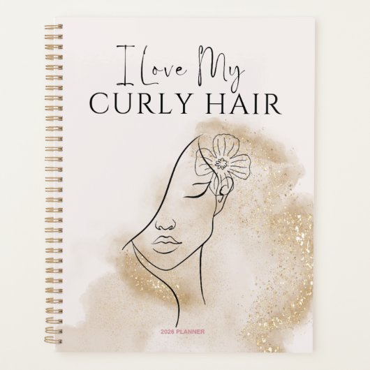 J'AIME MON PLANNER CHEVEUX BOCLÉS (Devant)