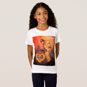 J'aime mon pompier Garçons Filles T-shirt (Devant entier)