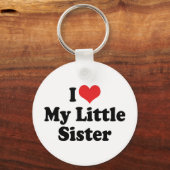 J'aime mon porte-clés de petite sœur (Recto)