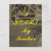 "J'aime mon professeur" carte postale d'appréciati (Devant)