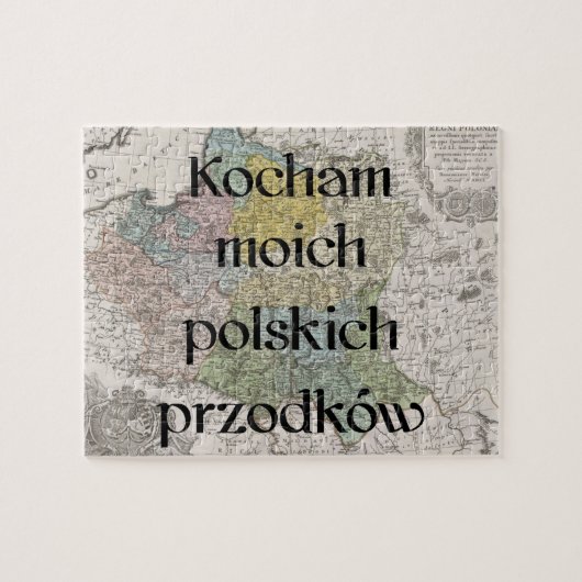J'aime mon puzzle fait sur commande polonais des (Horizontal)