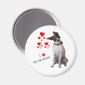 J'aime mon Rat Terrier Magnet (Recto/Verso)