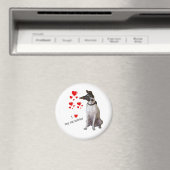 J'aime mon Rat Terrier Magnet (In Situ (Lave-vaisselle))