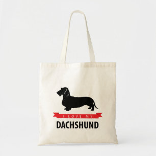 J'aime mon sac fourre-tout à teckel