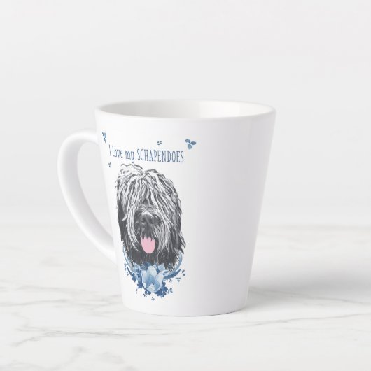 J'aime mon Schapendoes Coffee Mug Poster Sac fourr (Angle gauche)