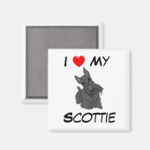 J'aime mon Scottie Magnet (Recto/Verso)