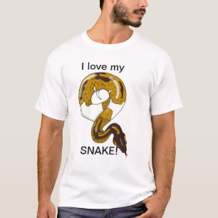 J'aime mon serpent ! Conception 7 de T-shirt