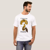 J'aime mon serpent ! Conception 7 de T-shirt (Devant entier)
