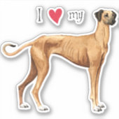 J'aime mon Sloughi Vinyl Sticker (Devant)