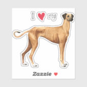 J'aime mon Sloughi Vinyl Sticker (Feuille)