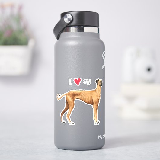 J'aime mon Sloughi Vinyl Sticker (HydroFlask)