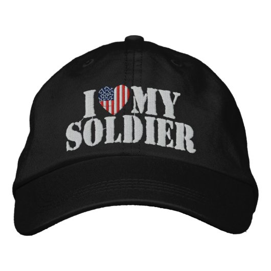 J'aime mon soldat Casquette brodé (Devant)