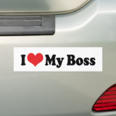 J'Aime Mon Sticker Boss Bumper (En voiture)