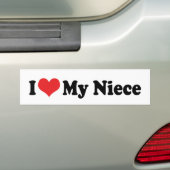 J'Aime Mon Sticker Bumper Niece (En voiture)