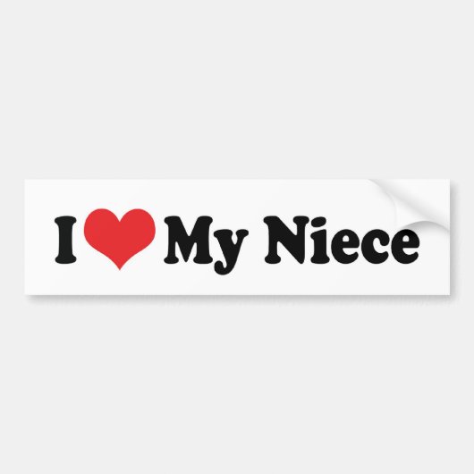 J'Aime Mon Sticker Bumper Niece (Devant)