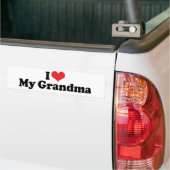 J'Aime Mon Sticker De Bumper De Grand-Mère (Sur camion)