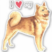 J'aime mon sticker finlandais Spitz Vinyl (Devant)