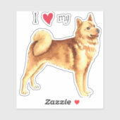 J'aime mon sticker finlandais Spitz Vinyl (Feuille)