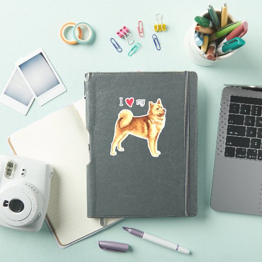 J'aime mon sticker finlandais Spitz Vinyl (Couverture iPad)