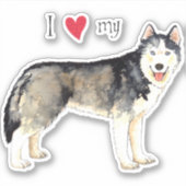 J'aime mon Sticker Husky Vinyl (Devant)