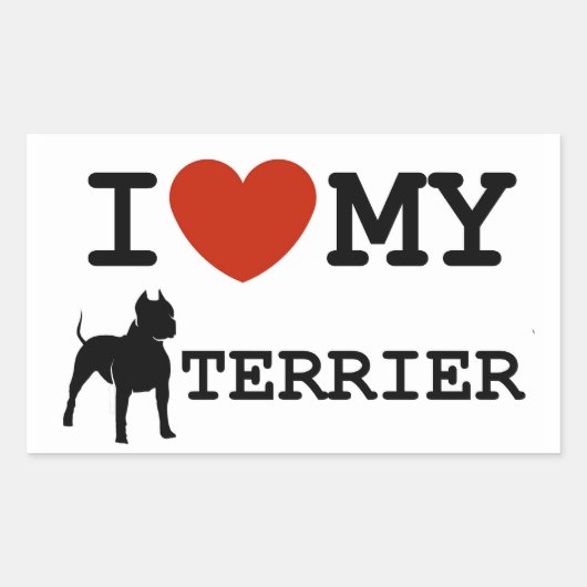 j'aime mon sticker terrier américain staffordshire (Devant)