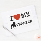 j'aime mon sticker terrier américain staffordshire (Enveloppe)