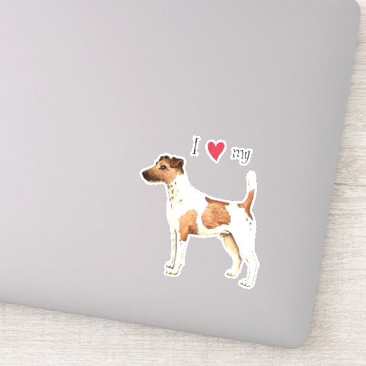J'aime mon Sticker Vinyl Fox lisse (Détail)