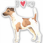 J'aime mon Sticker Vinyl Fox lisse (Devant)