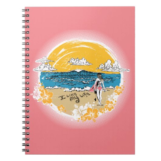 J'aime MON Surf de vie Carnet fille (Devant)