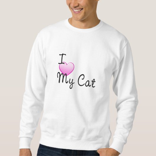 J'aime mon sweatshirt de chat (Devant)