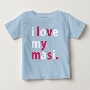J'aime mon T-shirt de bébé de Masi
