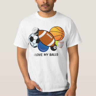 "J'aime mon T-shirt de boules "