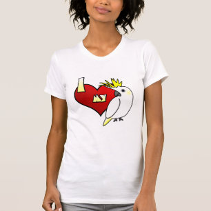 J'aime mon T-shirt de cacatoès Crested par soufre
