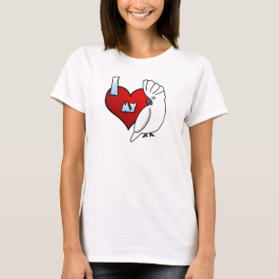 J'aime mon T-shirt de cacatoès de parapluie
