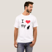 J'aime mon T-shirt de chat (Devant entier)